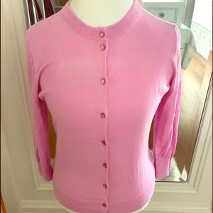 JCREW: Clare Cardigan COLOR:  Hot Pink